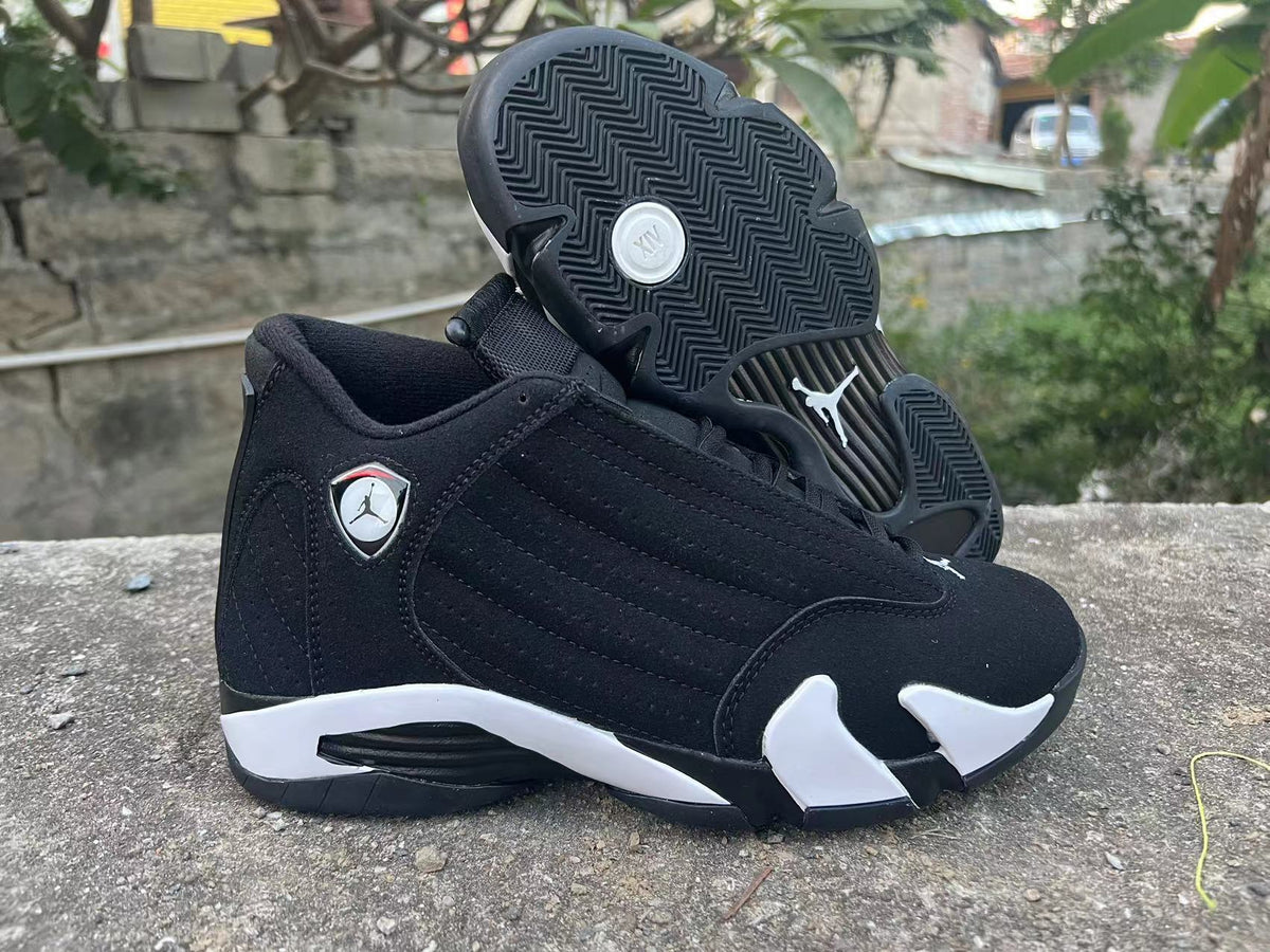 Air Jordan 14 Black and White Sneakers