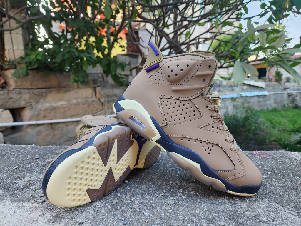 Air Jordan 6 Brown High-Top Sneakers