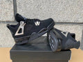 Air Jordan 4 "Black Cat" Sneakers - Chrome Silver