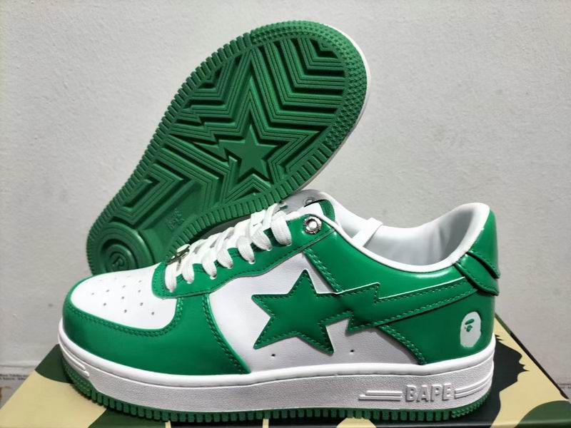 BAPE STA Low-Top Sneakers – Green/White