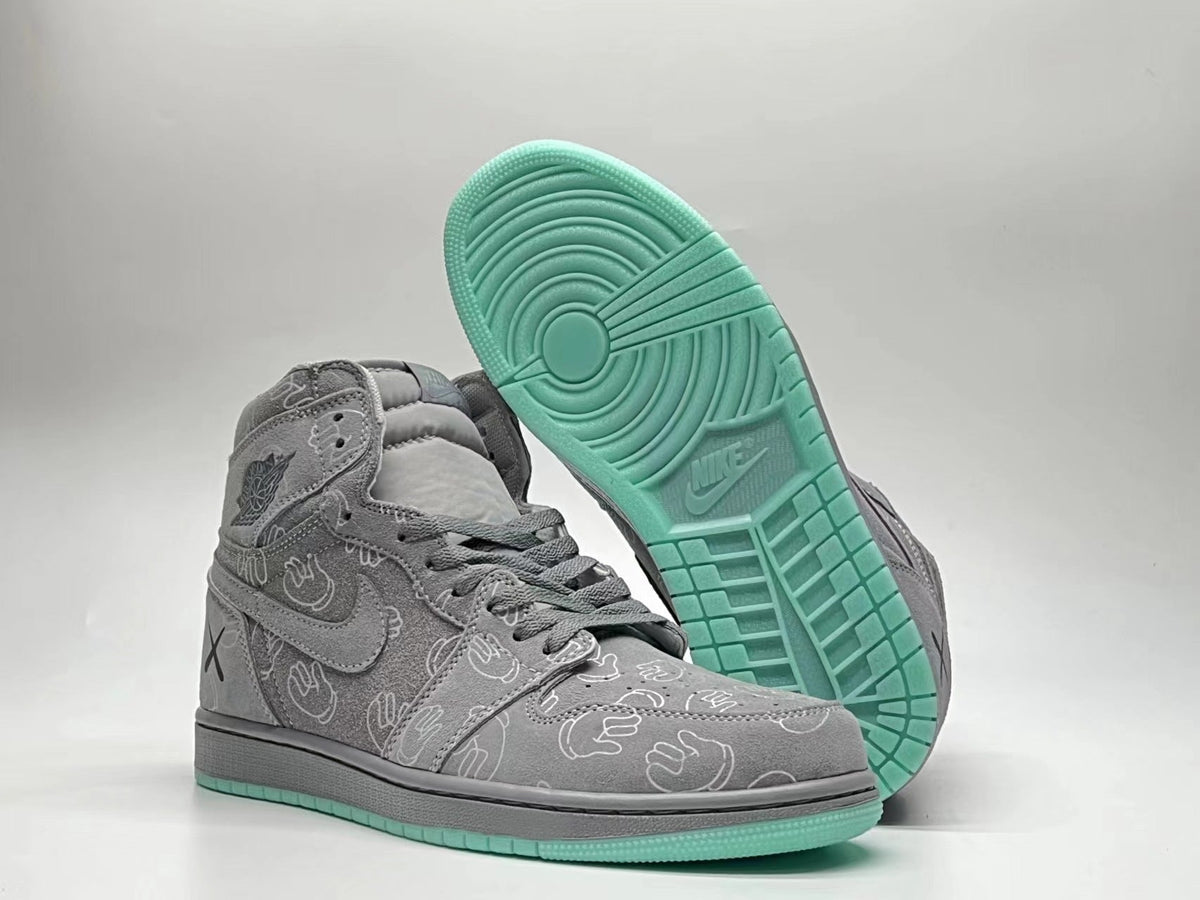 AJ1 Custom Cool Grey Sneakers