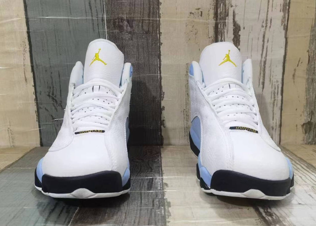 Air Jordan 13 Men's Sneakers - White & Moon Yellow